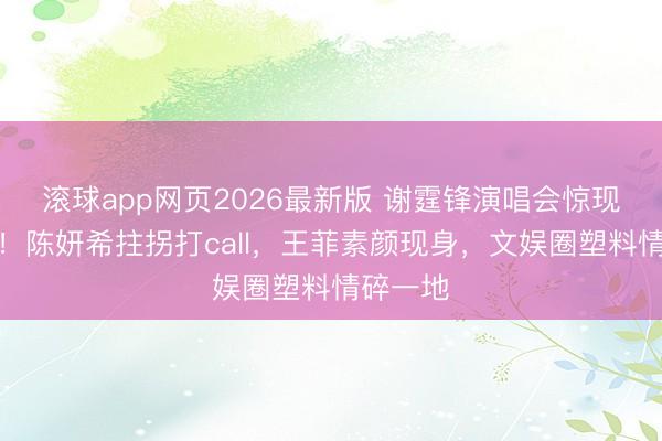滚球app网页2026最新版 谢霆锋演唱会惊现真心局!陈妍希拄拐打call,王菲素颜现身,文娱圈塑料情碎一地