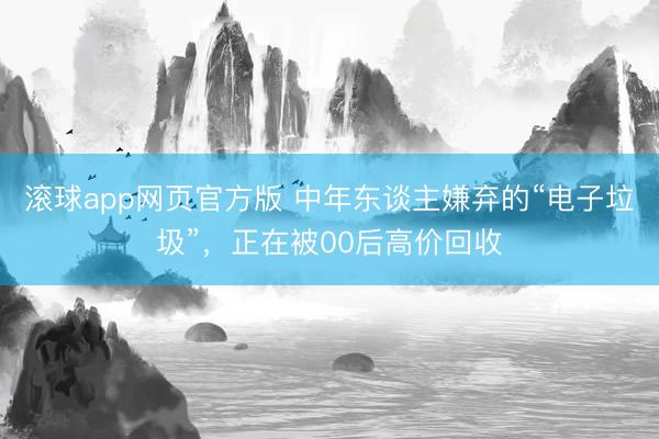滚球app网页官方版 中年东谈主嫌弃的“电子垃圾”,正在被00后高价回收