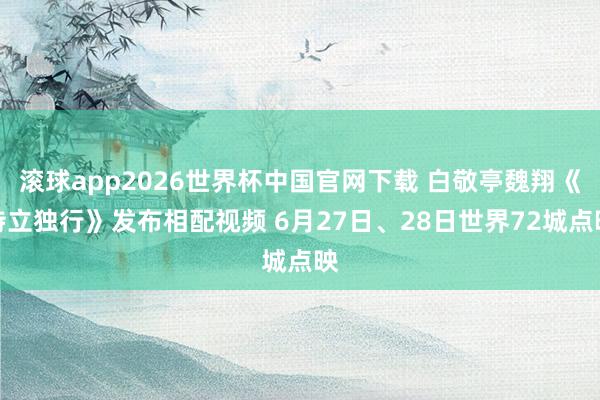 滚球app2026世界杯中国官网下载 白敬亭魏翔《特立独行》发布相配视频 6月27日、28日世界72城点映
